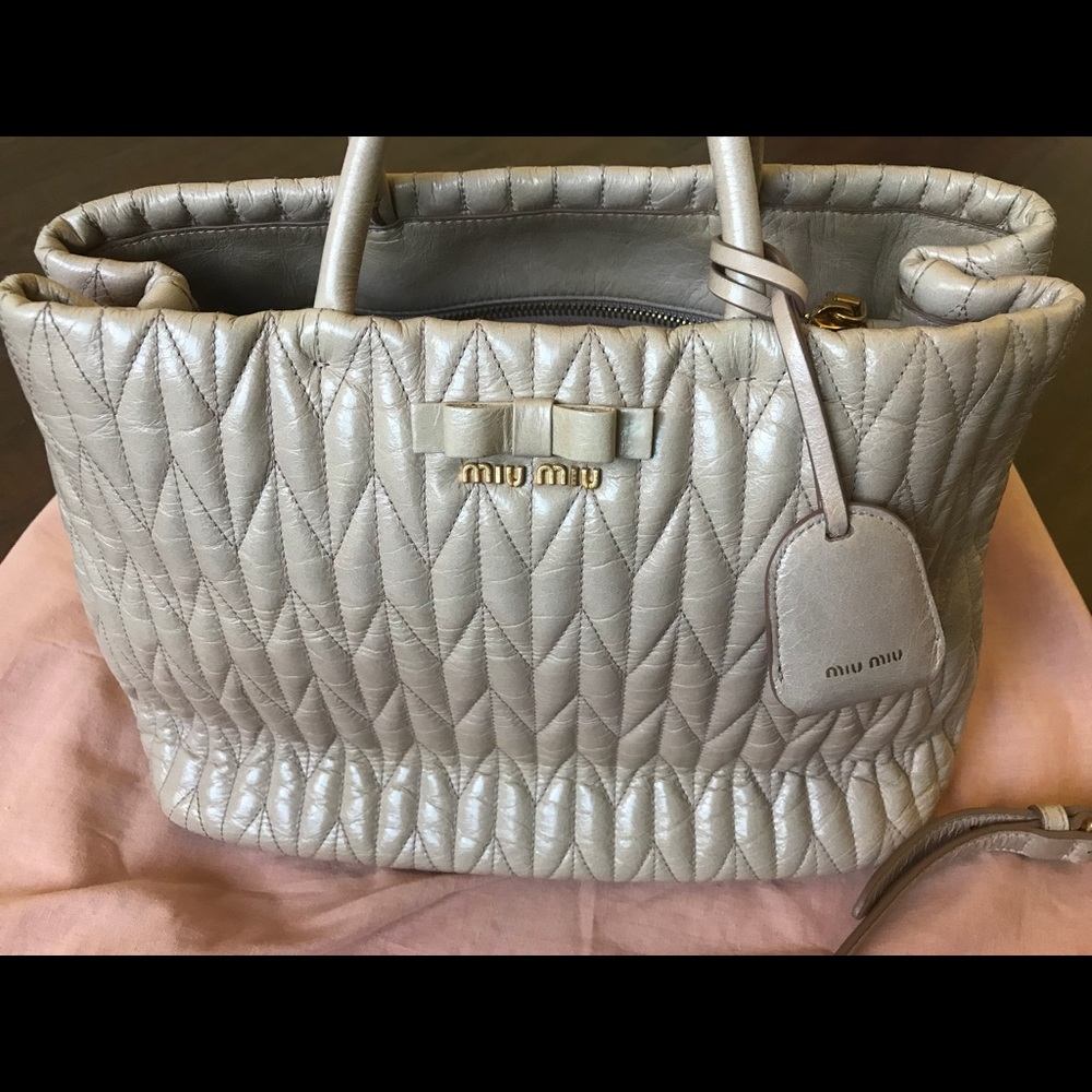 Authentic Miu Miu bag nude pink